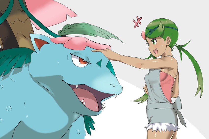mallow and venusaur (pokemon and 1 more) drawn by fujiyama_(yamandora)