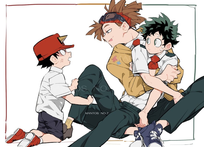 midoriya izuku, rody soul, and izumi kota (boku no hero academia) drawn by mantos_no.7