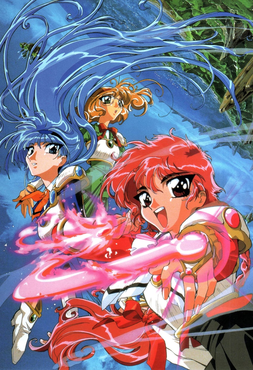 shidou hikaru, ryuuzaki umi, and hououji fuu (magic knight rayearth) drawn by ishida_atsuko