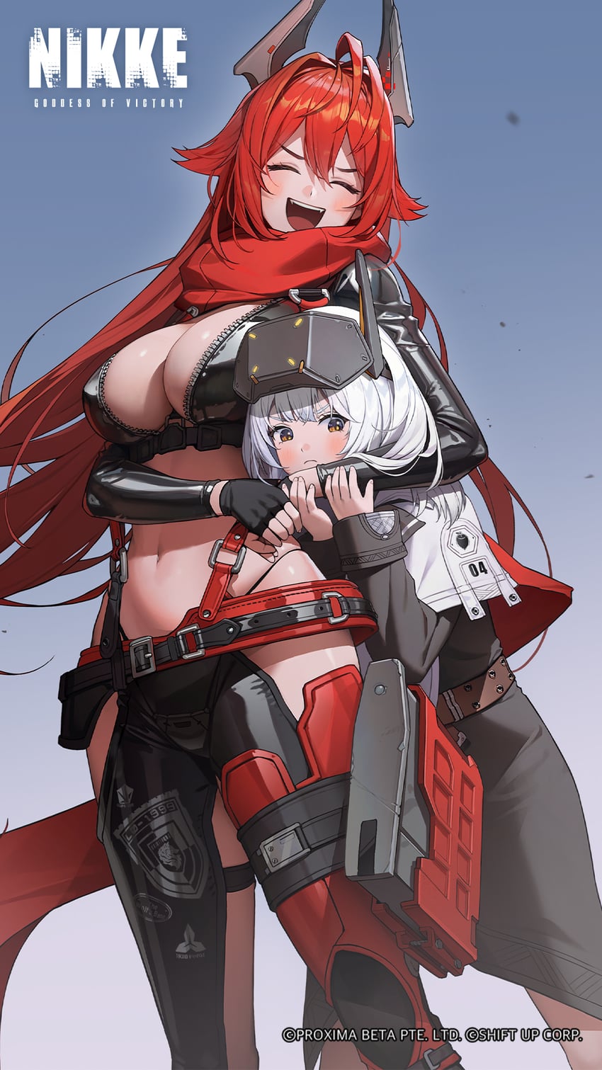 red hood and snow white (goddess of victory: nikke) drawn by nasaca