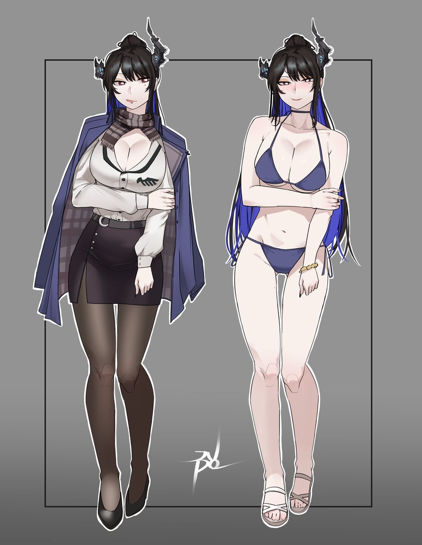 nerissa ravencroft (hololive and 1 more) drawn by juuuudo
