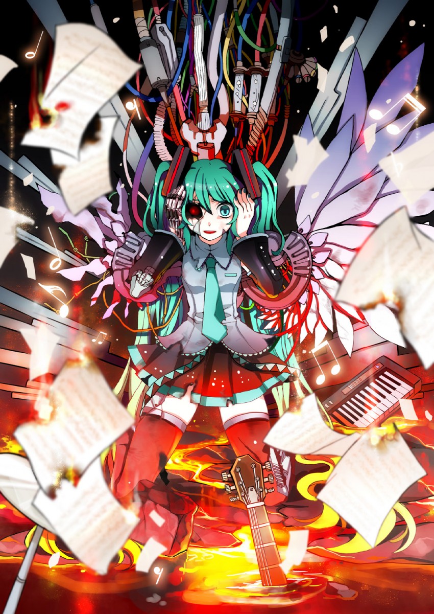 hatsune miku (vocaloid) drawn by hakoiri_nekohime
