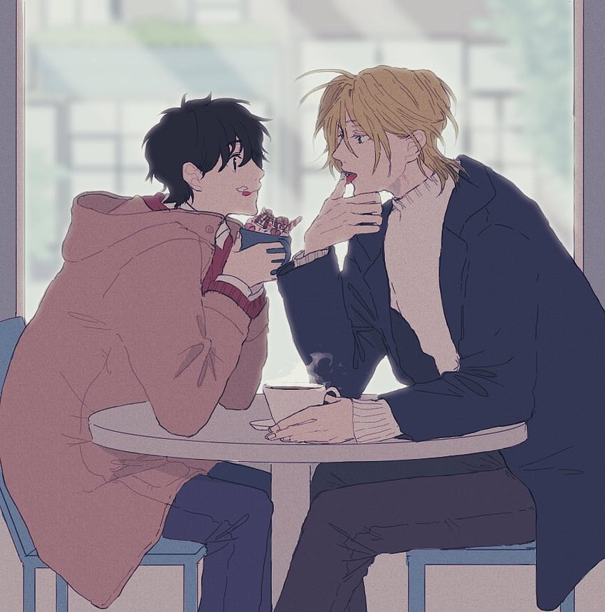 ash lynx and okumura eiji (banana fish) drawn by a_co_pi