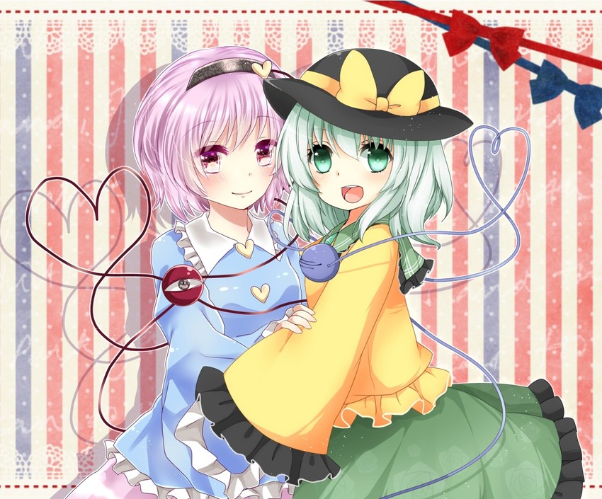 komeiji koishi and komeiji satori (touhou) drawn by yuria_(kittyluv)