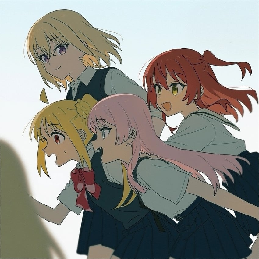 kita ikuyo, chihaya anon, ijichi nijika, and misumi uika (bang dream! and 2 more) drawn by kamenoko231