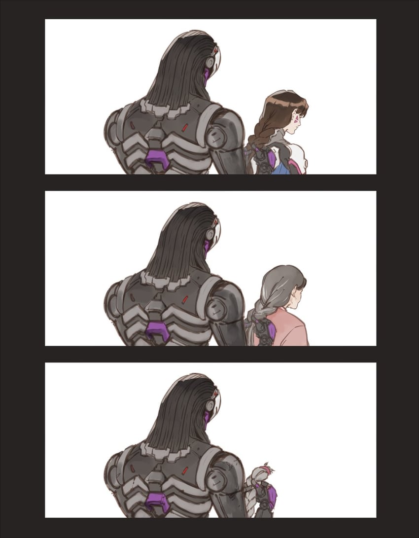 d.va and ramattra (overwatch and 1 more) drawn by velinxi