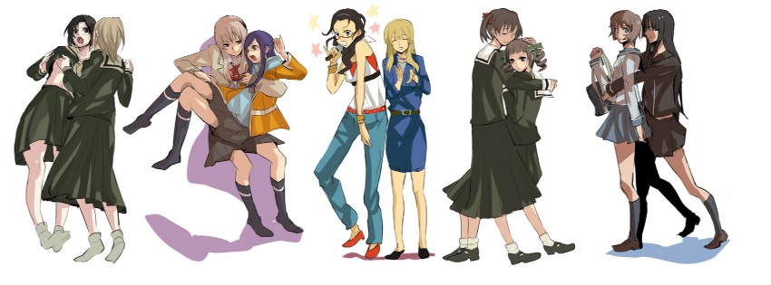 fukuzawa yumi, kuga natsuki, fujino shizuru, matsudaira touko, satou sei, and 5 more (maria-sama ga miteru and 4 more) drawn by mochako_(motyako)