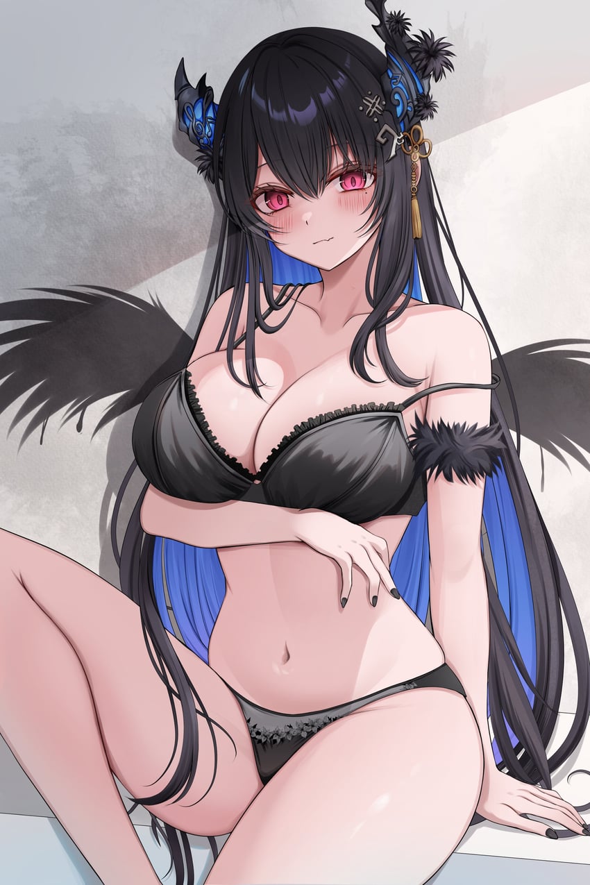 nerissa ravencroft (hololive and 1 more) drawn by 7nopi