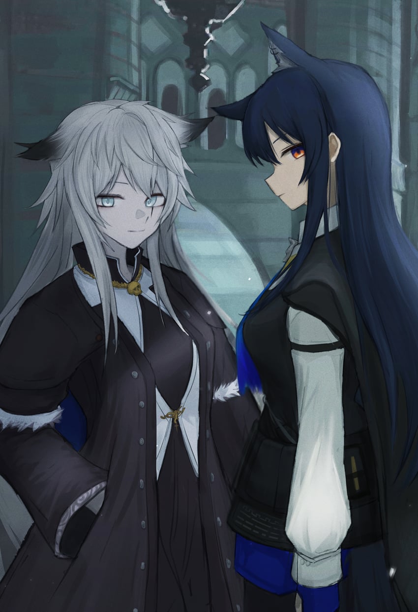 texas, lappland, and texas the omertosa (arknights) drawn by suzutaro