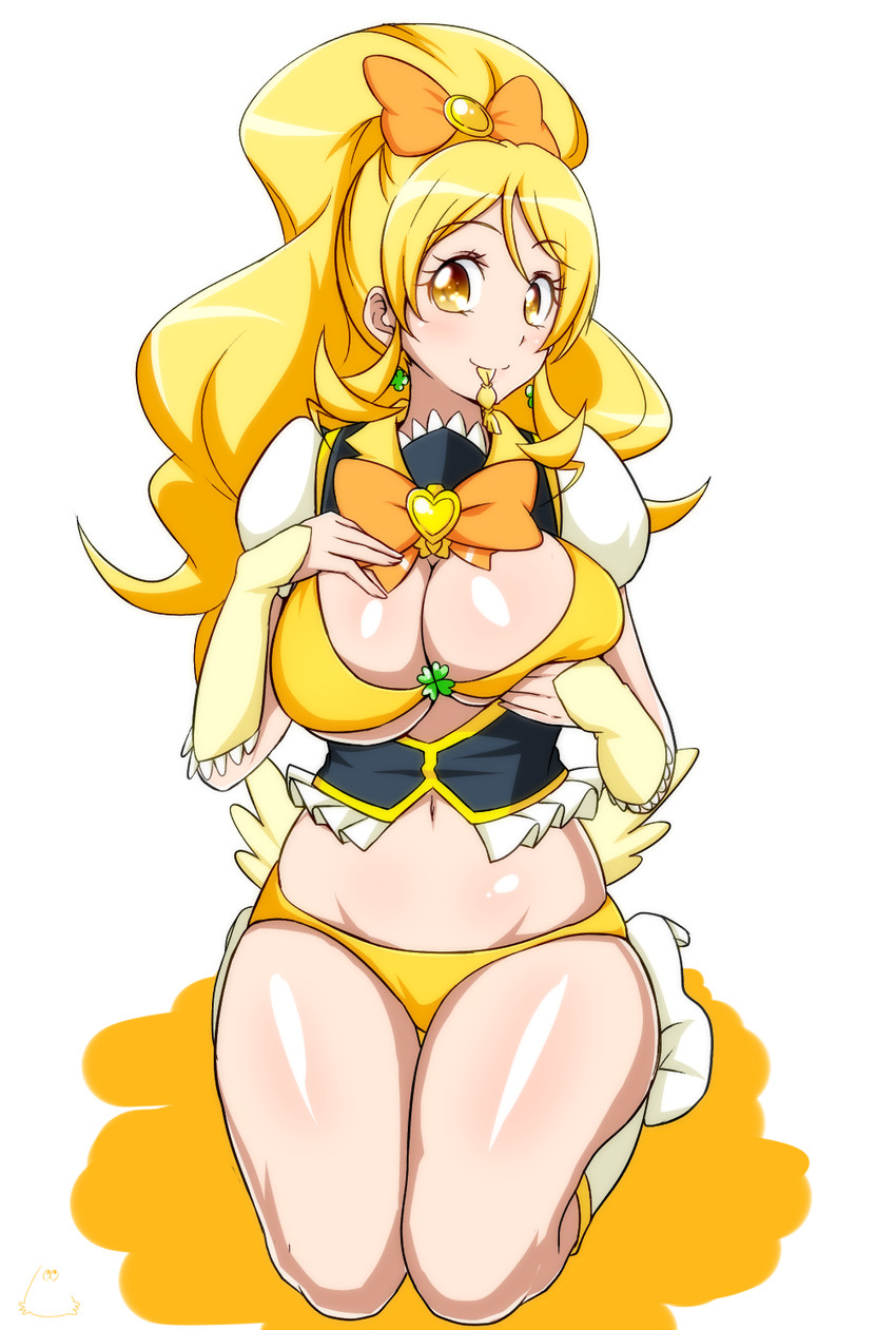 oomori yuuko and cure honey (precure and 1 more) drawn by jabara_tornado