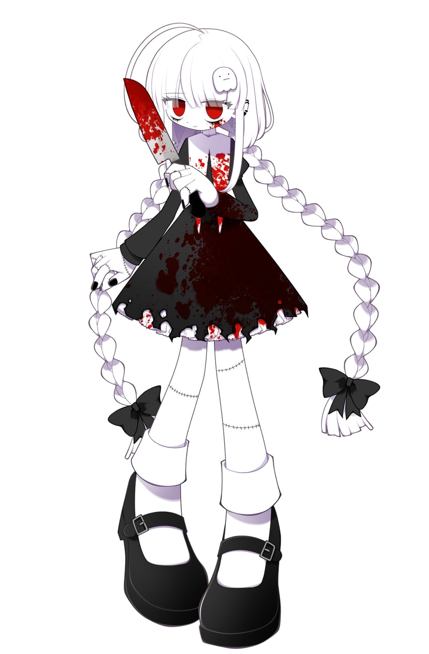 mochiko (indie virtual youtuber and 1 more) drawn by funamusea_(artist)