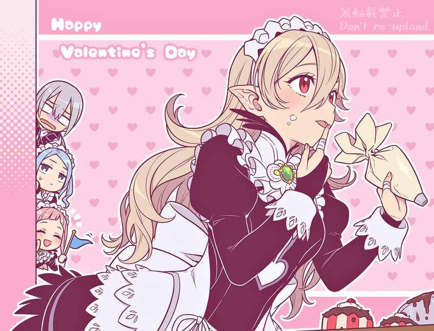 female corrin, felicia, jakob, and flora (fire emblem and 1 more) drawn by hiyori_(rindou66)