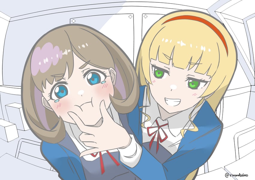 heanna sumire and tang keke (love live! and 1 more) drawn by rinon42600