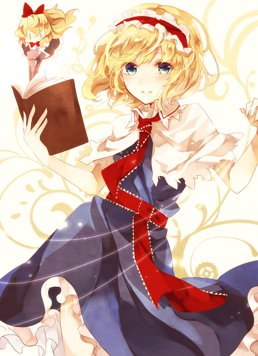 alice margatroid and shanghai doll (touhou) drawn by asada_sadao