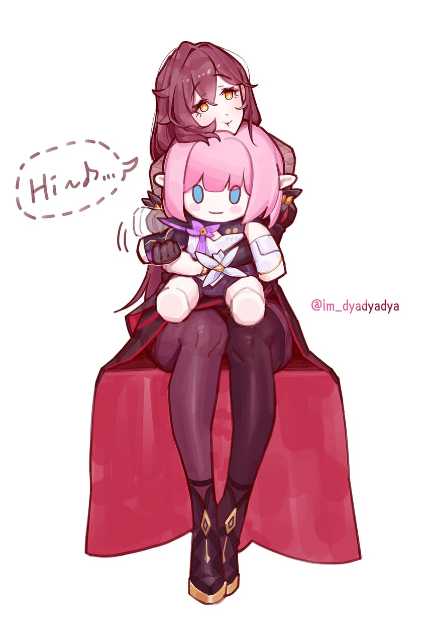 elysia and eden (honkai and 1 more) drawn by dyadyadya