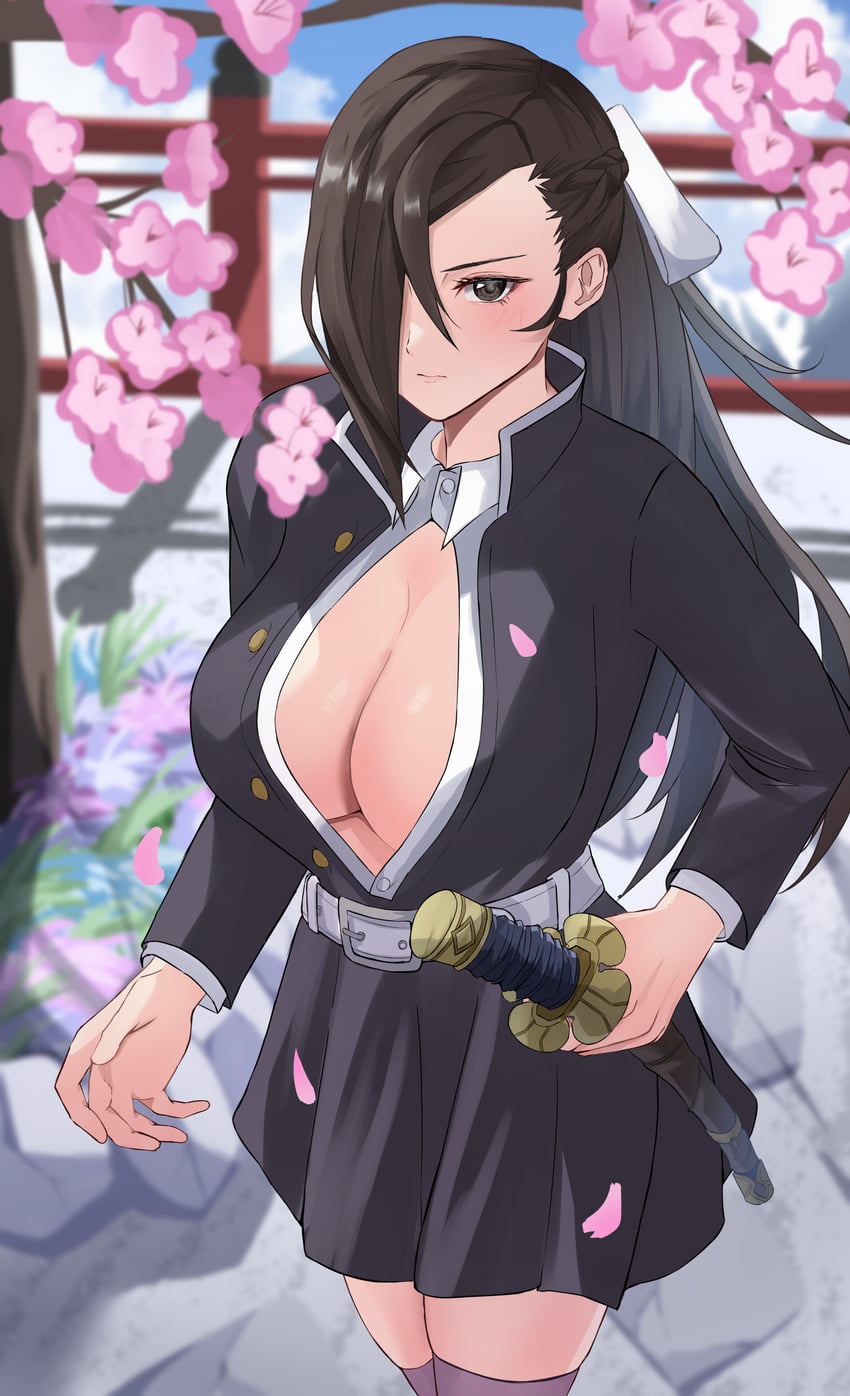 kanroji mitsuri and kagero (fire emblem and 2 more) drawn by peli_cantaro