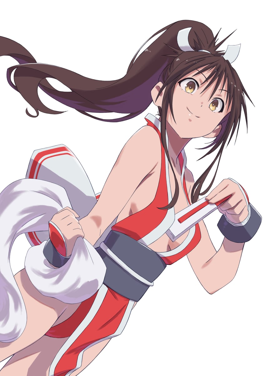 shiranui mai and yuuki mikan (the king of fighters and 2 more) drawn by arado_balanga_(xchd7538)