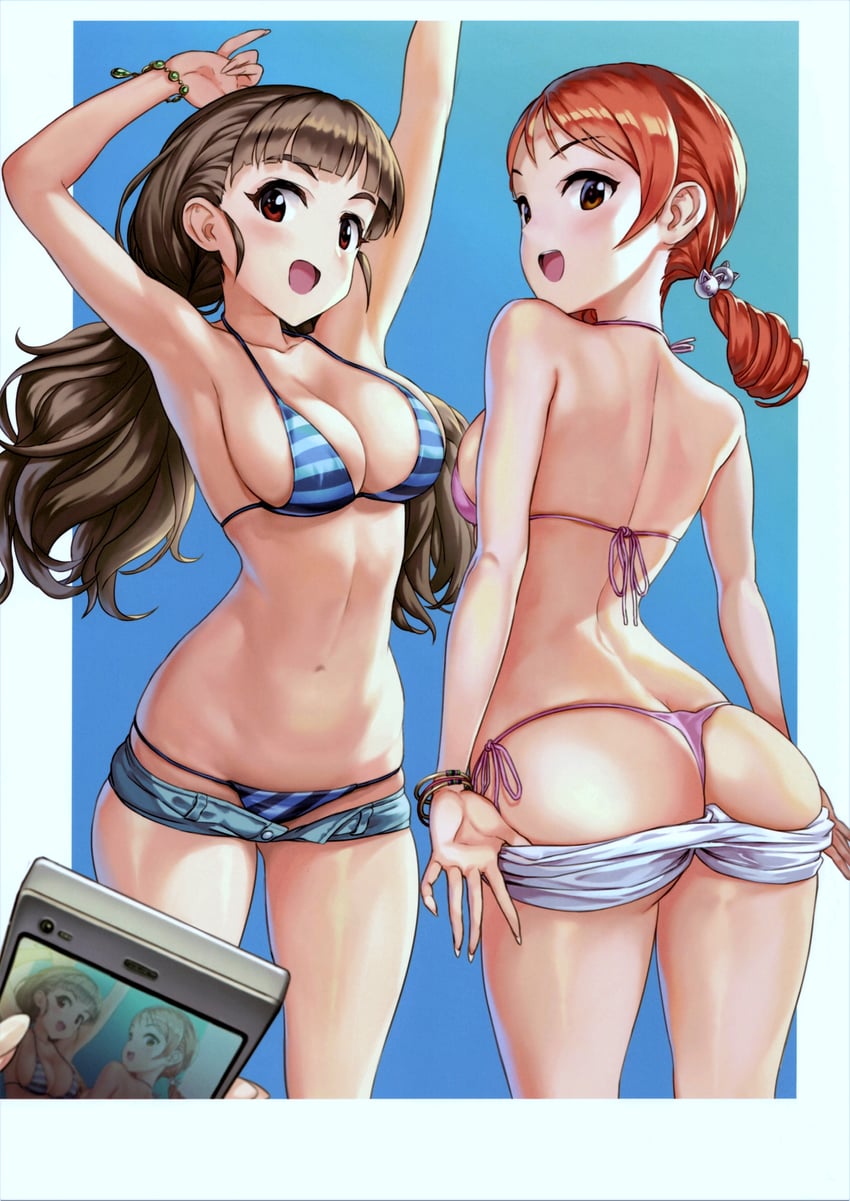 hojo karen and kamiya nao (idolmaster and 1 more) drawn by hamahama