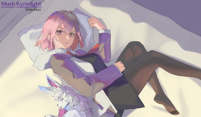 mash kyrielight and fou (fate and 1 more) drawn by caat106
