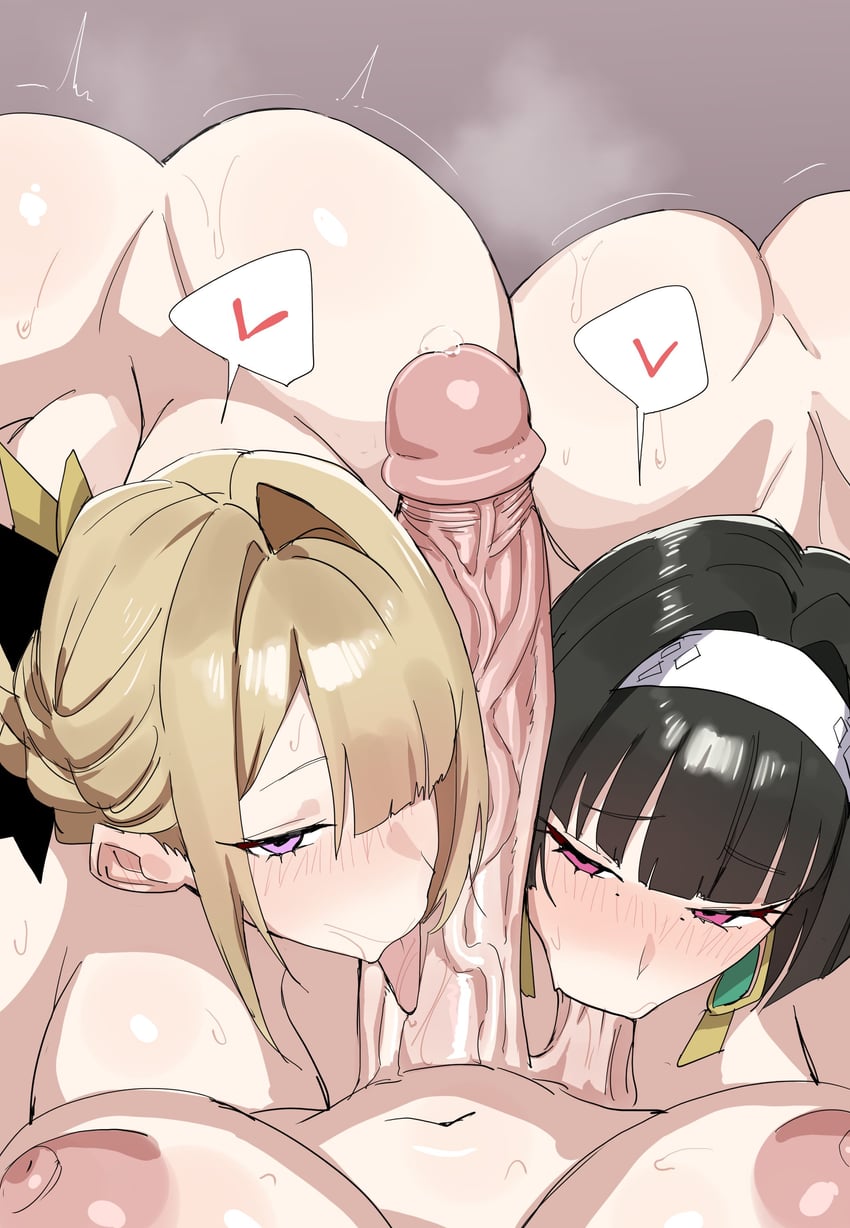 evelyn chevalier and astra yao (zenless zone zero) drawn by xipa