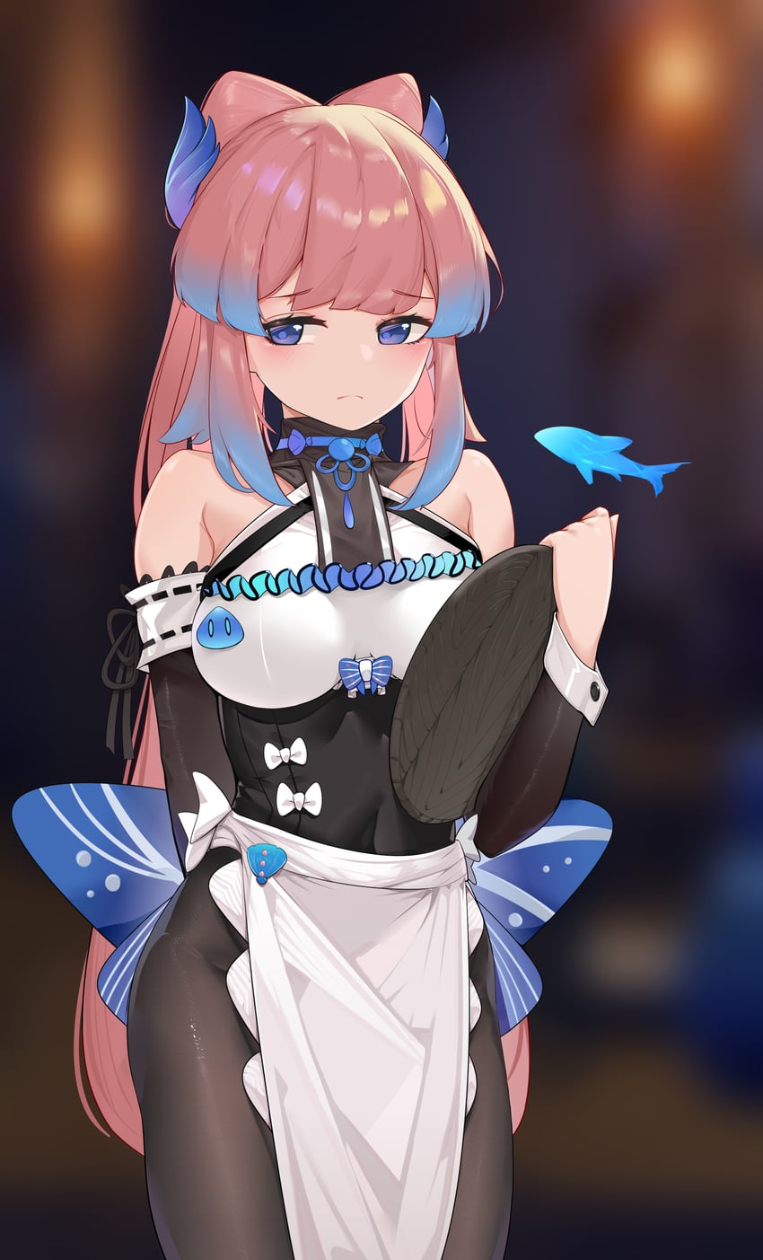 sangonomiya kokomi and slime (genshin impact) drawn by anji_lanuo