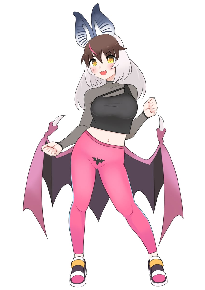 brown long-eared bat (kemono friends and 1 more) drawn by illu_(illu_stratos)