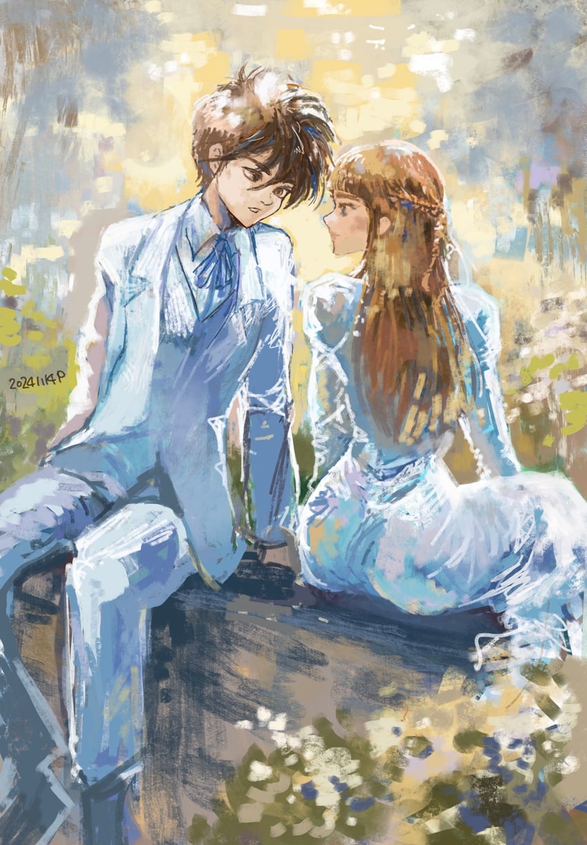 heero yuy and relena peacecraft (gundam and 1 more) drawn by okrdisk2000