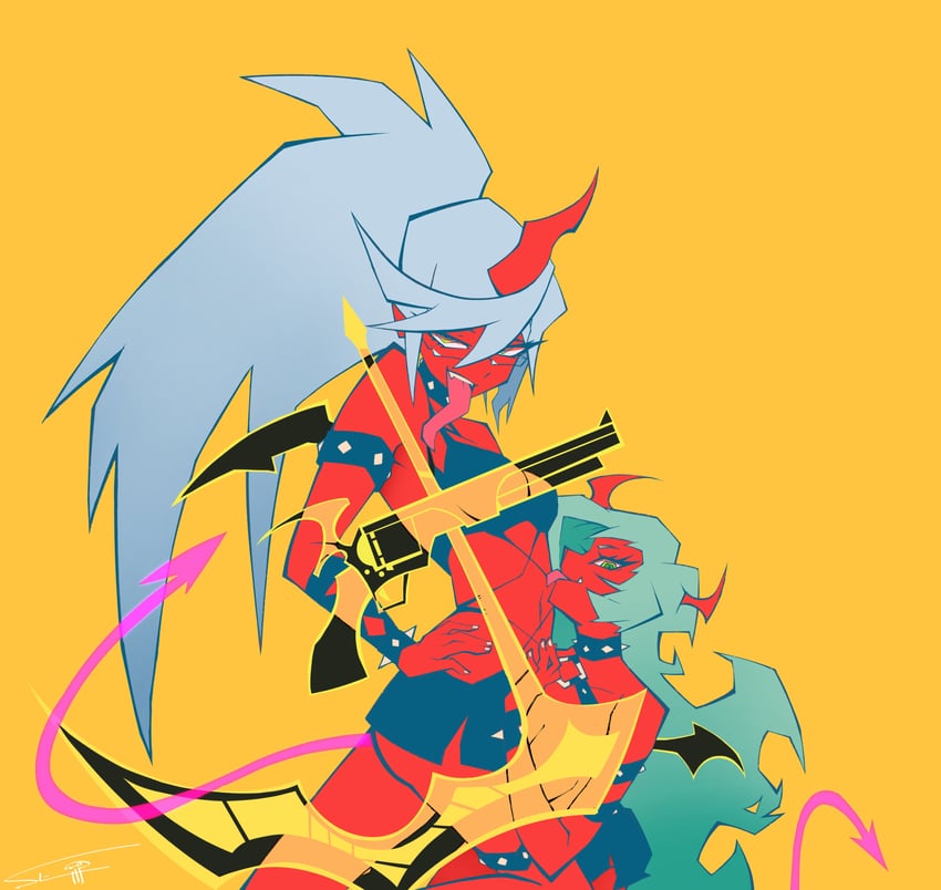 kneesocks and scanty (panty & stocking with garterbelt) drawn by slim_(sl1m_skull)