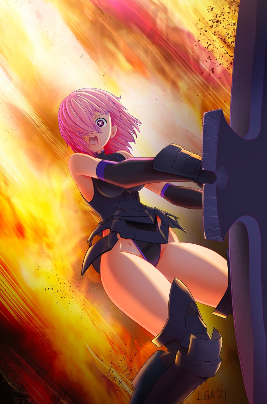 mash kyrielight (fate and 1 more) drawn by inisipis