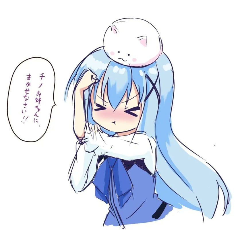 kafuu chino and tippy (gochuumon wa usagi desu ka?) drawn by spesium_zeperion
