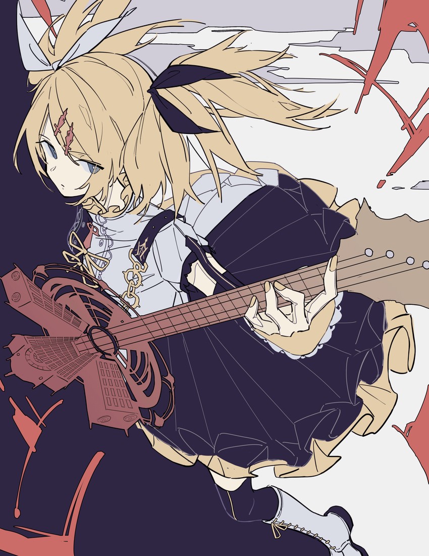 kagamine rin (vocaloid and 1 more) drawn by moa_(fade64222)