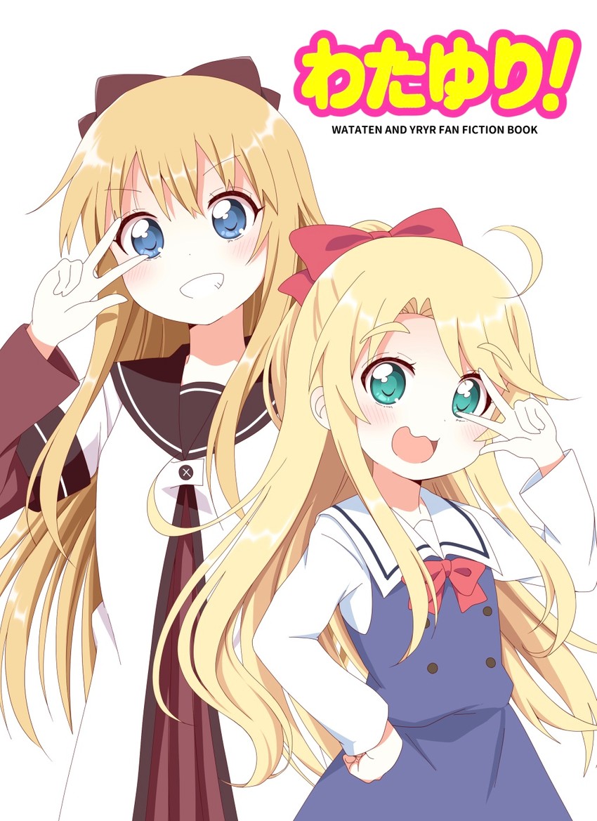 toshinou kyouko and himesaka noa (yuruyuri and 2 more) drawn by usagi_koushaku