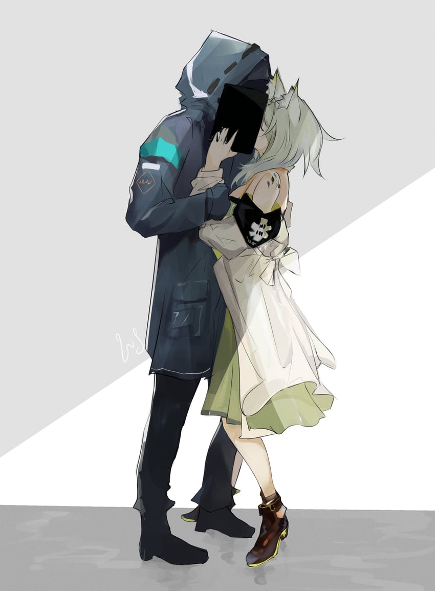 doctor and kal'tsit (arknights) drawn by layton_(sanlayton)