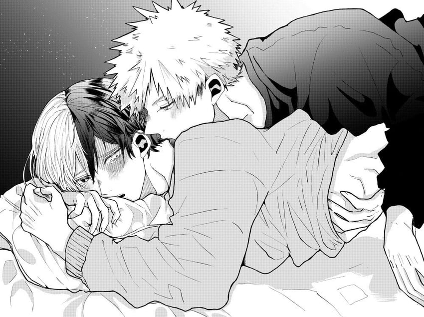 bakugou katsuki and todoroki shoto (boku no hero academia) drawn by dukak