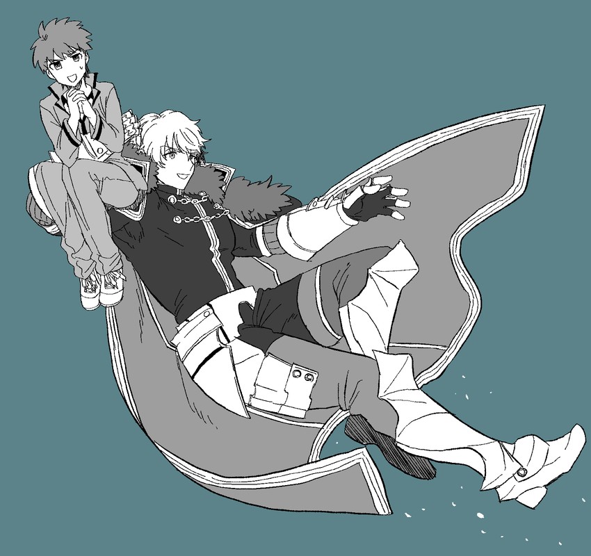 emiya shirou and gawain (fate and 2 more) drawn by none_(kameko227)