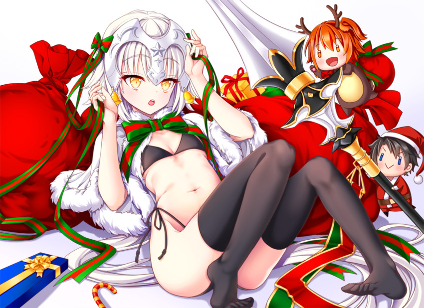 fujimaru ritsuka and jeanne d'arc alter santa lily (fate and 1 more) drawn by uchuu_gorira