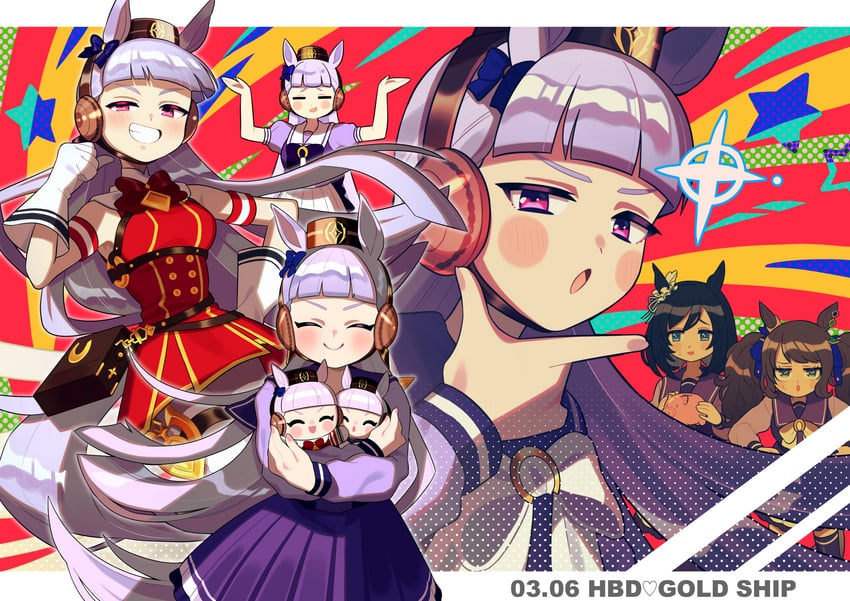 gold ship, eishin flash, and tosen jordan (umamusume) drawn by yamamoto_bc