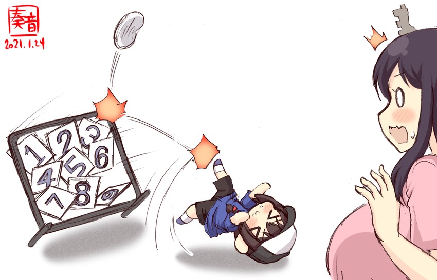 shigure and yamashiro (kantai collection) drawn by kanon_(kurogane_knights)