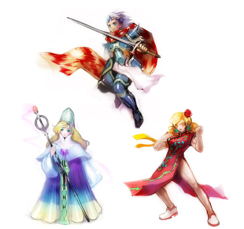 leonora, ursula leiden, and ceodore harvey (final fantasy and 2 more) drawn by moreshan