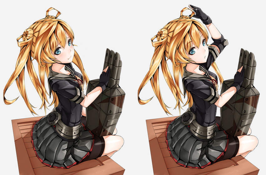 abukuma and abukuma kai ni (kantai collection) drawn by esg_(essagna)