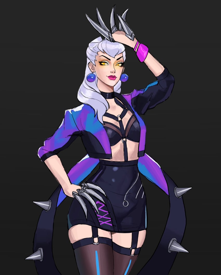 evelynn and k/da all out evelynn (league of legends) drawn by el3k