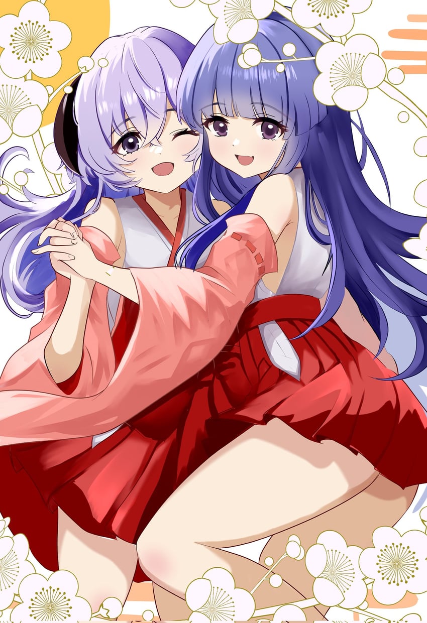 furude rika and hanyuu (higurashi no naku koro ni) drawn by umeyanenne