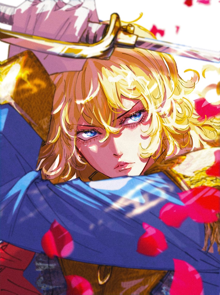 oscar francois de jarjayes (versailles no bara) drawn by mizukitoro2