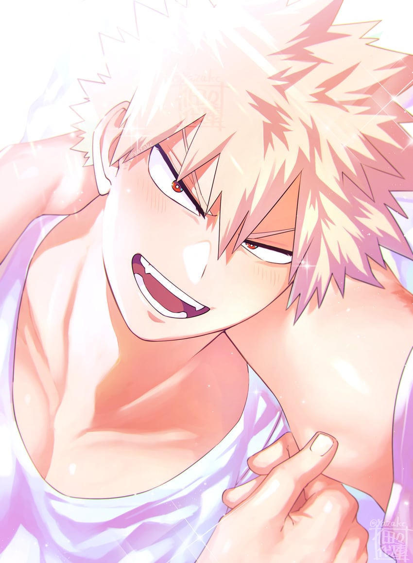 midoriya izuku and bakugou katsuki (boku no hero academia) drawn by yazaki_(yazakc)
