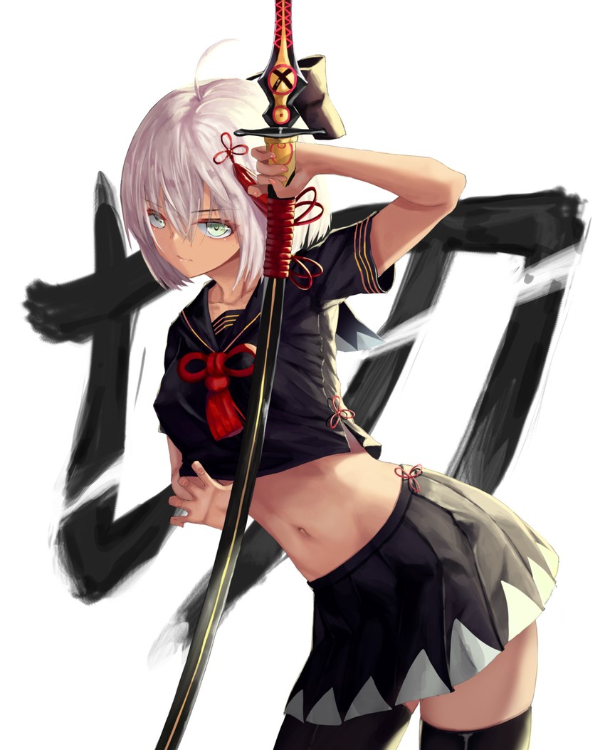 okita souji and okita souji alter (fate and 1 more) drawn by nekobell