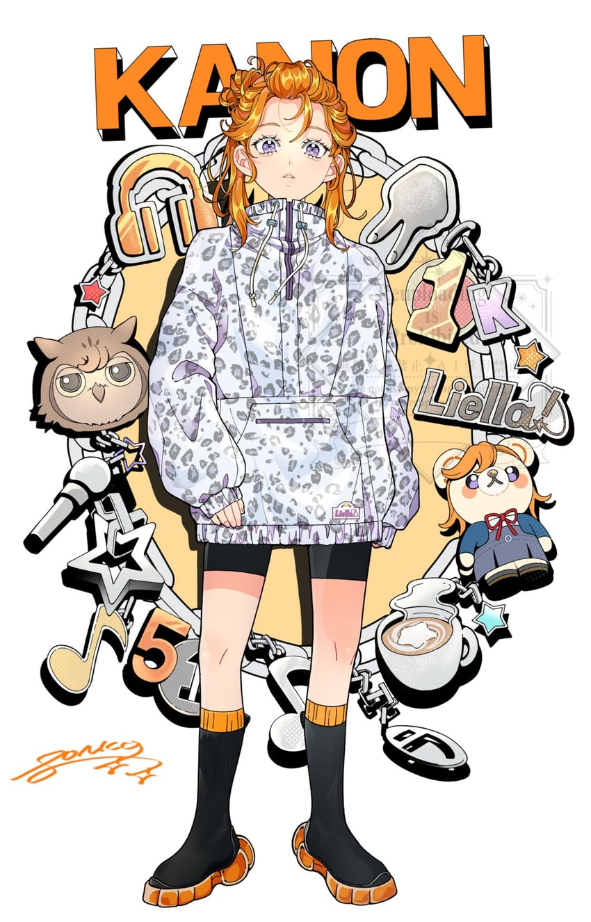 shibuya kanon and manmaru (love live! and 1 more) drawn by ponko517