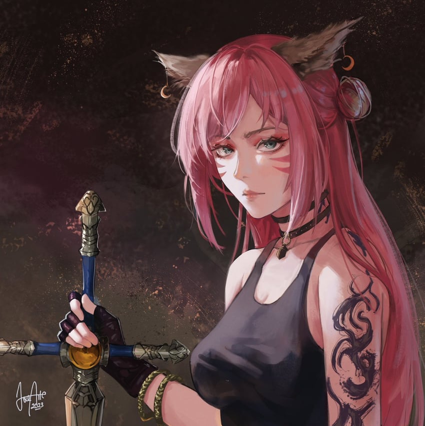 warrior of light (final fantasy and 1 more) drawn by luxearte