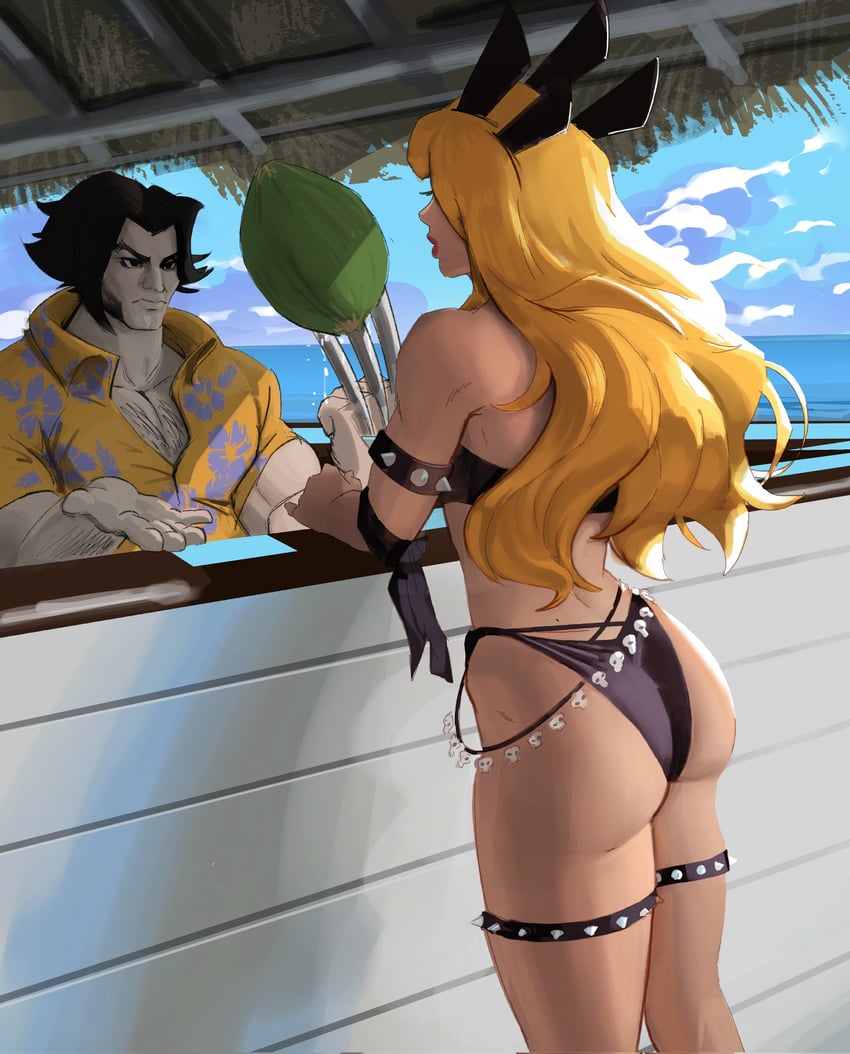 wolverine and magik (marvel and 2 more) drawn by sebastian_nunez