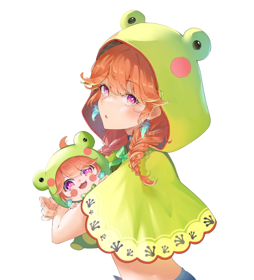 takanashi kiara and frogiwawa (hololive and 1 more) drawn by lucferz