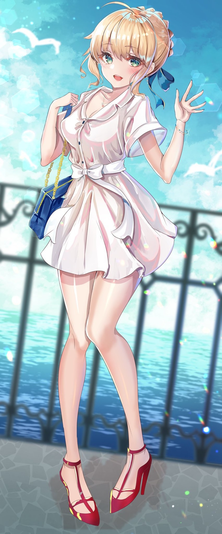 artoria pendragon and saber (fate and 1 more) drawn by chiachun0621